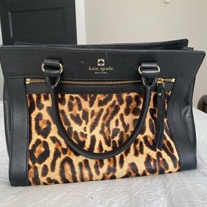 Kate Spade Black and Leopard Satchel